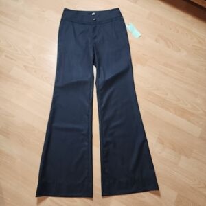 VTG David Park 100% Wool Black Flare Trousers Dress Pants Size 6 (Flaw) NWT